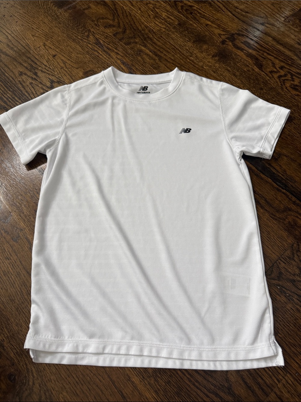 New Balance White Short-Sleeve Athletic Tee